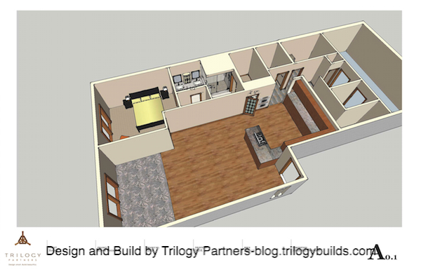 Floor plan for remodeled Baldy Townhome